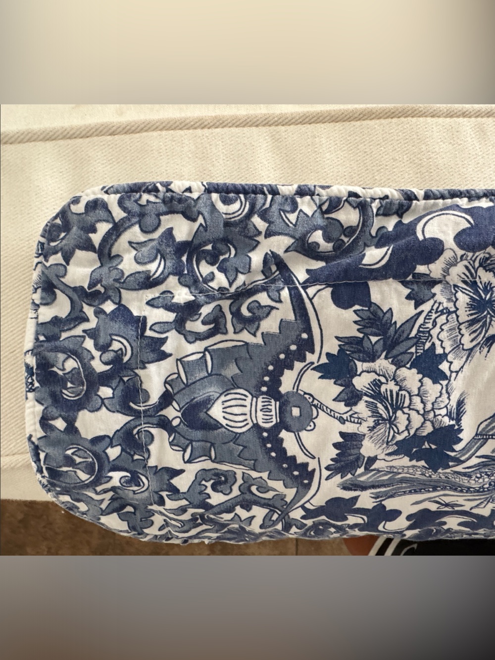 1 RALPH LAUREN TAMARIND PORCELAIN BIRD BLUE & WHITE PILLOW SHAM - Picture 4 of 4